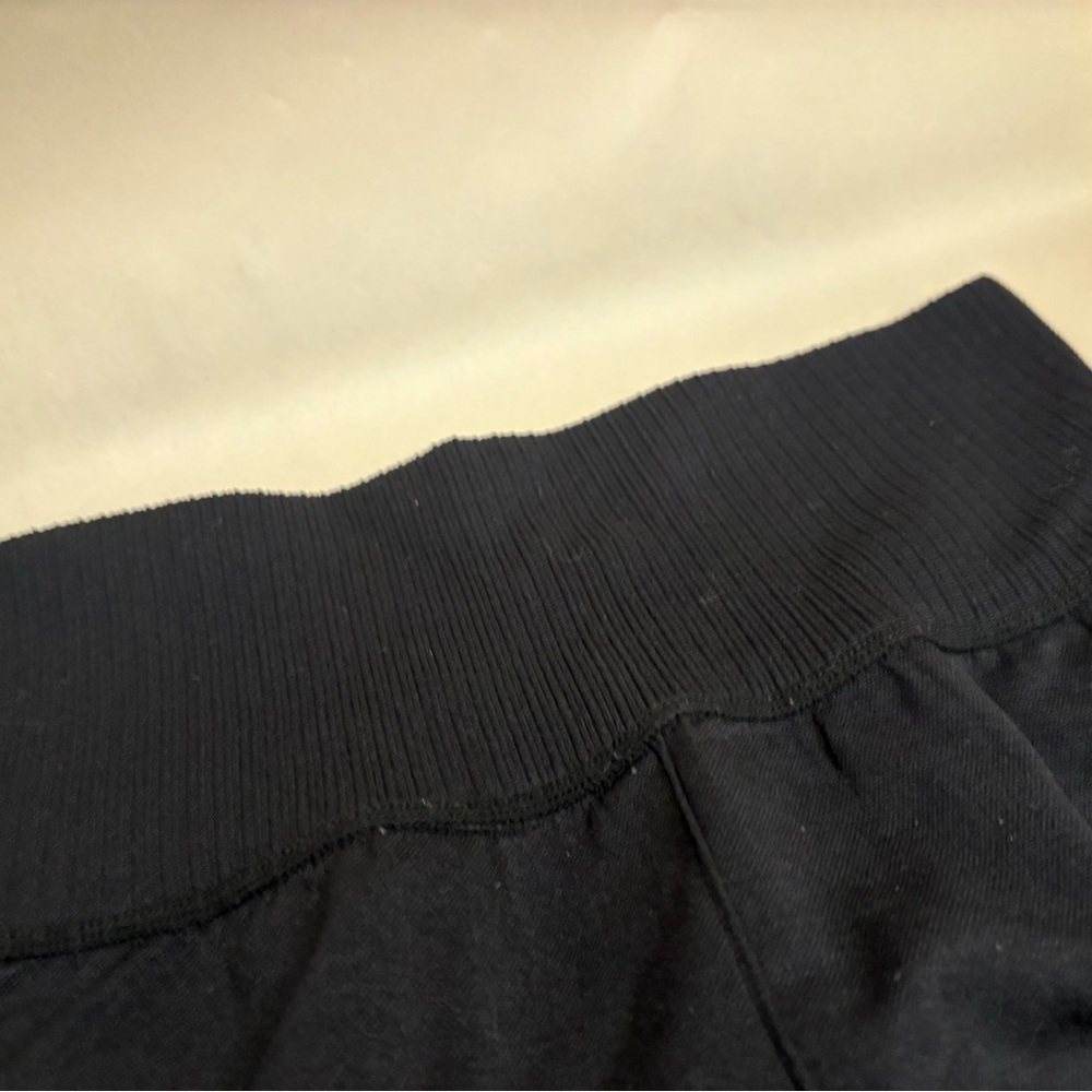 Black Ribbed Waistband Pants